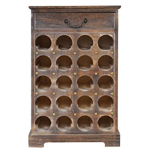 Serie Vintage portabottiglie per vini Lucan legno paulonia 31x48x76cm ~ marrone
