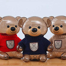 Greatangle-UK Romanzo Creativo per Bambini Moneta salvadanaio Decorativo Simpatico Orso Design plastica Soldi centesimi Risparmio Leggero