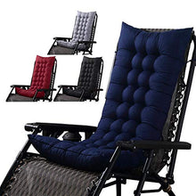 lem - Cuscino spesso per sedia a sdraio, per mobili da giardino, patio, soggiorno (Sedia non inclusa), Tessuto, blu navy, Type_A