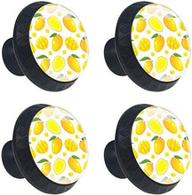Giallo tropicale del mango della frutta tropicale di estate Pomelli per Porta Set di 4 Pomelli per Mobili Manopole per Cassetti Cucina Armadio Vetro