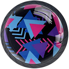 Modello Geometrico Astratto Triangolo Viola Blu Ottimistico Pomelli per Porta Set di 4 Pomelli per Mobili Manopole per Cassetti Cucina Armadio Vetro