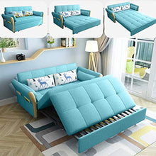 RJMOLU Tessuto Reversibile Loveseat e Divano Letto Divano Letto, Divano sezionale Convertibile Divano per Piccolo Spazio, Lago Blu,Sponge Filling,2.06m