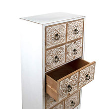 Vidal Regalos Mobile cassettiera Sinfonier bianco legno 5 cassetti design rustico antico 115 cm