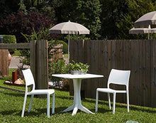 Dmora Tavolo Quadrato da Esterno ed Interno, Made in Italy, 70x70x72 cm, Color Bianco