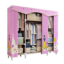 HMEIGUI Armadio da campeggio portatile, in nylon e poliestere, sistema di organizzazione, tubo in acciaio, facile e veloce da montare, rosa, 66 x 67 cm