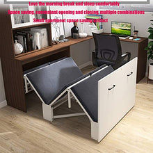 TWW Letto Invisibile per Uso Domestico Piccolo Appartamento Pausa Pranzo Siesta Libreria Pieghevole Scrivania Balcone Integrato Letto Contenitore Multifunzionale Nascosto,B
