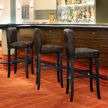TecTake 800765 Set 2X Sgabelli da Bar, Pelle Sintetica, Legno Duro Massello, Arredamento Ergonomica, Casa Cucina Sala da Pranzo - Disponibile in Diversi Colori (Marrone Anticato | No. 403584)