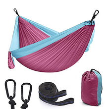 Amaca Da Campeggio, Amaca Multifunzionale Tessuto in Nylon Di Capacità Di Carico 200KG, Amache Portatili Ultraleggeri Con Sacchetto Di Stoccaggio, Per Backpacking, Campeggio, Viaggi, Spiaggia, Pink