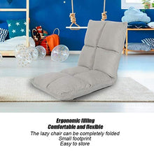 Ruisyi Sedia Pieghevole da Pavimento, Sedia pigra Easy Lounge, Sedia Portatile da Pavimento Sofa Bassa Divano Senza Piedi, 100 x 47 x 10 cm (Grigio)