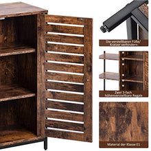 GoodFaith Credenza con 3 ripiani aperti, design industriale, telaio in acciaio, stile vintage marrone + nero, 70 x 30 x 80 cm