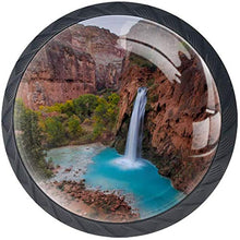 Pietre attuali a cascata Pomelli per Porta Set di 4 Pomelli per Mobili Manopole per Cassetti Cucina Armadio Vetro