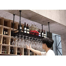 JHGJBJ Appeso cremaglie, Supporto 30-60cm Regolabile in Altezza Ferro Appeso Vetro di Vino, con portabottiglie Vino, Appeso cremagliera della Tazza (Size : 80x30cm)