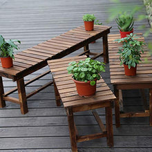 CR Stool Panca da Esterno, Panca in Legno massello, Panca in Legno carbonizzato, Panca per Scarpe, panchina per Parco, Panca Lunga (Dimensioni : 120 * 35 * 40cm)