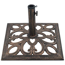 Tidyard- Base Supporto Ombrellone Parasole Quadrato in Ghisa 12 kg 49 cm,Supporto per Ombrellone Parasole,Base Ombrellone da Sole Metallo 49 cm