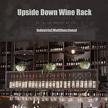 RUXMY Armadietto del Vino Organizza Cucina Bancone Bar Portaoggetti Calici Industriale Capovolto Soffitto Verso Il Basso Portabottiglie Vino Rosso Multifunzione Decorazione Applicazione 80/100/120