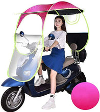 Tettuccio Parasole Portatile per Motocicletta Elettrica - Ombrellone per Scooter Completamente Chiuso Ombrellone per La Mobilità Parasole Protezione Solare Antivento E Parapioggia Antipioggia,Rosa