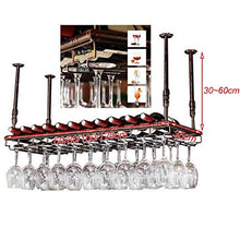 ZRCWW Bar Galleggiante Wine Rack Regolabile a soffitto Supporto di Vetro Vino, Vino Calice Rack Kitchen Bar contatore Hanging Calici Goblet Rack Decoration Shelf