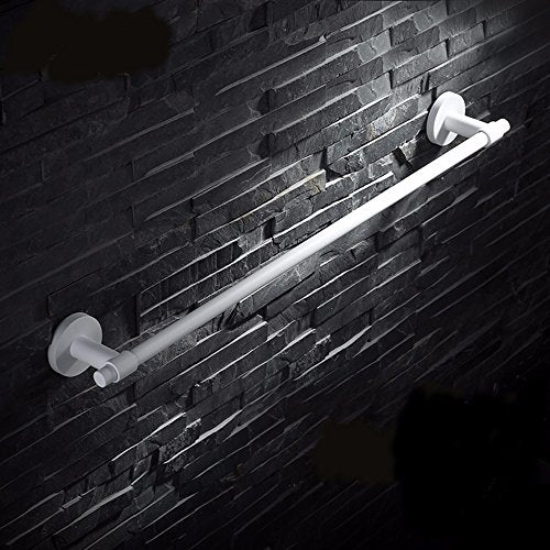 MBYW Portasciugamani Moderno e Minimalista Alto carico Portasciugamani Elegante da Bagno Mensola portaoggetti Porta Asciugamani, Acciaio Inossidabile, Barra Tonda, Stile Minimalista, Bianco