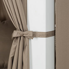 blumfeldt Eremitage - Dondolo Hollywood, Tetto Parasole con Tenda, 236x180x210 cm, Imbottitura Spessa 5 cm, 3 Cuscini, Acciaio Massiccio, Bianco/Talpa