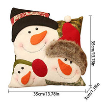 Kitabetty Cuscino Pupazzo di Neve di Natale, Pupazzo di Neve di Natale Combinazione Cuscino Modello Decorazioni Natalizie Cuscino di Tiro per Divano Divano, 13,8 × 13,8 × 1,2 Pollici