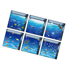 Garneck 6 Pezzi Adesivi per Vasca 3D Modello Ocean World Impermeabile Antiscivolo per Vasca Appliques Adesivi murali Decalcomanie per Vasca da Bagno WC 13x13cm
