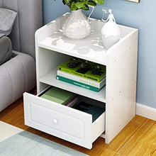 Comodini Bianco con Cassettiera, Tavolino in Legno Modern Simple Bedroom Night Stand Storage Unit MDF (Dimensioni : 1 Drawer)