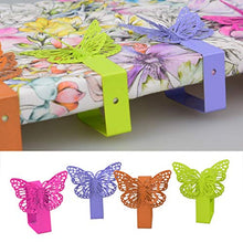 WDFVGEE - 4 mollette per tovaglia a forma di farfalla, in acciaio INOX flessibile, per decorare la vostra tavola magnificamente
