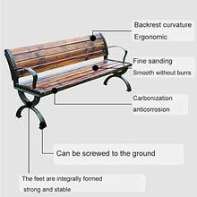 outdoor furniture Sedia in Metallo Panca Giardino per Esterni, Telaio in Alluminio pressofuso Rinforzato antiruggine da banco in Legno massello anticorrosivo, Sedili Resistenti alle intemperie