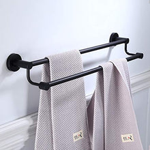 GDFEH Porta Asciugamani Cucina da Appoggio Acciaio Inox Portasciugamani Porta Asciugamani con Mensole Doppia Porta Asciugamani Bagno Nero (Size : 100cm)