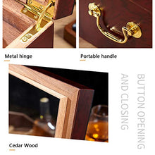 Humidor in Legno di Cedro Humidor per Sigari Humidor per Sigari Ampio Display Humidor per Sigari Design della Finestra Trasparente sulla Parte Superiore può Contenere 50 Sigari