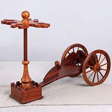 MXZBHElegante portabottiglie in Legno con Supporto in Vetro per Artigianato da Tavolo portabottiglie espositore da Cucina in Stile Antico Regalo