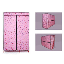 LyMei Organizzatore di stoccaggio Guardaroba Armadio in Legno Armadio in Cotone Armadio Organizzatore di stoccaggio con Asta sospesa Guardaroba,B_108*170 * 45cm