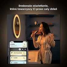Philips Hue White Ambiance Adore, Specchio Smart Luminoso da Bagno, Bluetooh, Controllo Vocale 40W, Cromato, Telecomando dimmer switch incluso