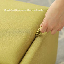 TOPYL Deposito Ottoman Poggiapiedi Sedia Sedile, Moderna Imbottita Piccolo Quadrata Sgabello Divano con Legno Gambe & Tavolino Vassoio di, Quadrato Organizzatore per Camera-h 38x40x40cm(15x16x16inch)