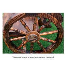 GaoF Set Tavolo e Sedia Singolo in Legno massello per Uso Domestico, Sgabello Decorativo per Balcone all'aperto, Sedile a Forma di Ruota, Tavolo e Sedia da Sala da tè in Legno massello anticorrosivo