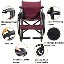 Carrozzine Semoventi Pieghevoli | Poggiapiedi E Braccioli Rimovibili | Ruote Robuste | Larghezza del Sedile: 46 Cm - Portatori di Handicap A