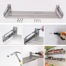 CHUANGCHUANG Mensole da Cucina in Acciaio Inox Mensole a Muro per scaffali di stoccaggio per condimenti a Parete (Design : 70)