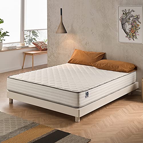Naturalex | Activisco | Materasso Piazza e Mezza 140x200 cm | Lattice e Memory Alta Densità | 22 cm | Distribuzione Peso Bilanciata | Schiuma Viscoelastica con Struttura Traspirante Ultra Ventilata