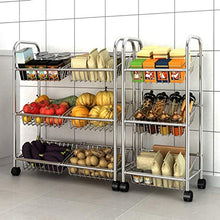 &ripiano di stoccaggio Carrello di stoccaggio multi-strato Scaffale di stoccaggio mobile della frutta della verdura dello scaffale della cucina dello scaffale di stoccaggio della famiglia Scaffale di