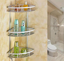 GYCS Rack triangolari a 3 Strati in Alluminio per Lo Spazio del Bagno, Rack per Cosmetici/ripiano angolare, Montaggio a Parete richiesto