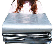 GJSN Outdoor Multiuso Incatramata Telone Impermeabile con Occhielli, Argento Panno Parapioia per Open Storage, Terra Foglio Tenda da Campeio Copertina,6Mx8M