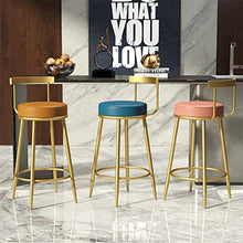Sgabello Da Bar 65/75 centimetri da pranzo Sedia con seduta in pelle contemporanea Bar Stool colazione Kitchen Bancone sedia con le gambe d'oro for Bar Coffee shop Ristorante Casa Max.carico 200kg
