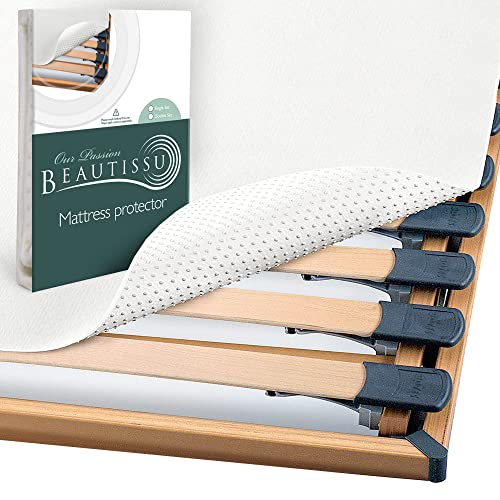 Beautissu Coprirete Matrimoniale BEAUTECT - 160x200 cm bianco - lavabile e con retro antiscivolo - traspirante e anti umiditá - coprirete antiacaro e antipolvere - stabile e resistente