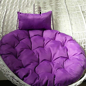 Cuscini da esterno per sedie da giardino Cuscini per sedie a uovo da giardino, sedia in rattan sospesa in vimini per patio Cuscino per altalena per amaca, interno o esterno, senza sedia-viola cuscin