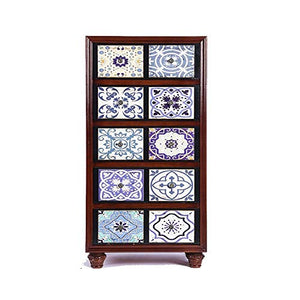 Heqianqian Cassettiera A Credenza Cinque mobilia del cassetto Armadio di immagazzinaggio di Legno Solido Nostalgic Retro cassetto del Modello del Governo for Soggiorno Mobili per Camera da Letto