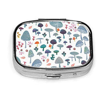 Scatola quadrata per pillole medicinali sparsi funghi moda pillola organizzatore viaggio pillole dispenser per vitamine integratori