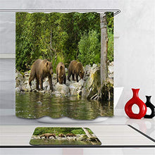LIYAN Combinazione Bagno. Immagini Chiare E Colori Vivaci Rendono Il Tuo Bagno Pieno di Vita. Accessori da Bagno. Orso Bruno nella Foresta.