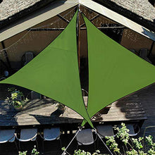 YHD Ombrellone triangolare, parasole triangolare, parasole, parasole, parasole, parasole, parasole, protezione efficace da sole e pioggia, adatto per terrazze, cortili, prato, 4 x 4 x 4 cm (verde)