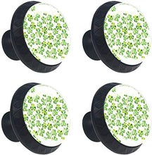 Foglie di trifoglio trifoglio per Patrick Day Pomelli per Porta Set di 4 Pomelli per Mobili Manopole per Cassetti Cucina Armadio Vetro