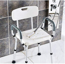 Sgabello per Doccia Sgabello da doccia Sedia da doccia Sgabello doccia, donna incinta Sedia doccia antiscivolo, anziani sedia da bagno con bracciolo e schienale, 6 altezza regolabile doccia sedia docc